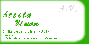 attila ulman business card